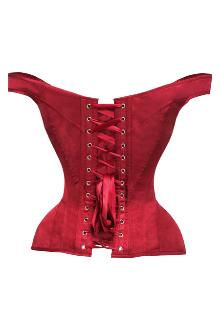 Lipstick Red Sleeved Corset