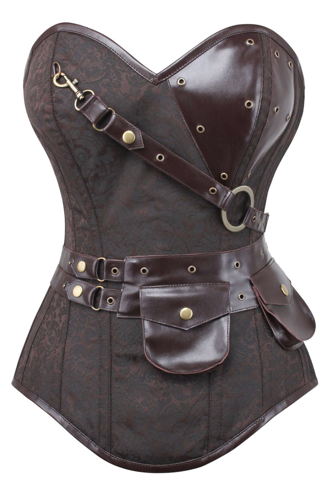 Steampunk Corset A1178 Brown buy online store Xstyle - 121179