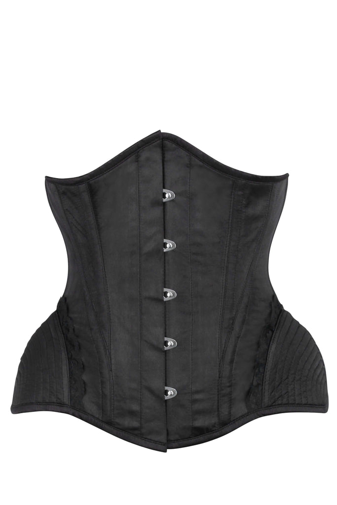 Corset Story A3506 Black Leather Look PU Underbust With Halter Strap