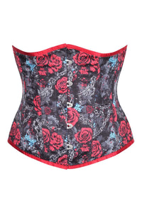 Rebel Rose Underbust Corset – Chains, Roses & Gothic Edge