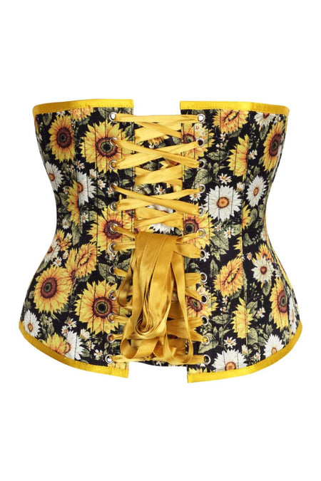 Golden Sunflower Underbust Corset – Bloom with Confidence