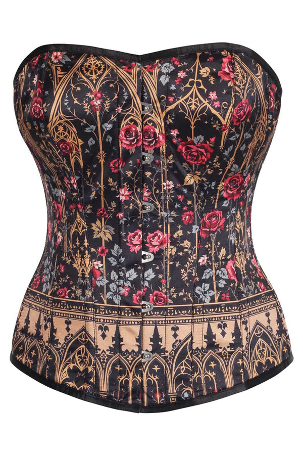 thumbnail image 2 of OPHPY Womens Gothic Corset Tops Strapless Lace Trim 2 of 14
