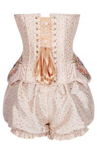 Blush Florals Corset & Ruffled Bloomers Ensemble