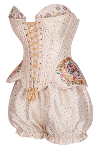 Blush Florals Corset & Ruffled Bloomers Ensemble