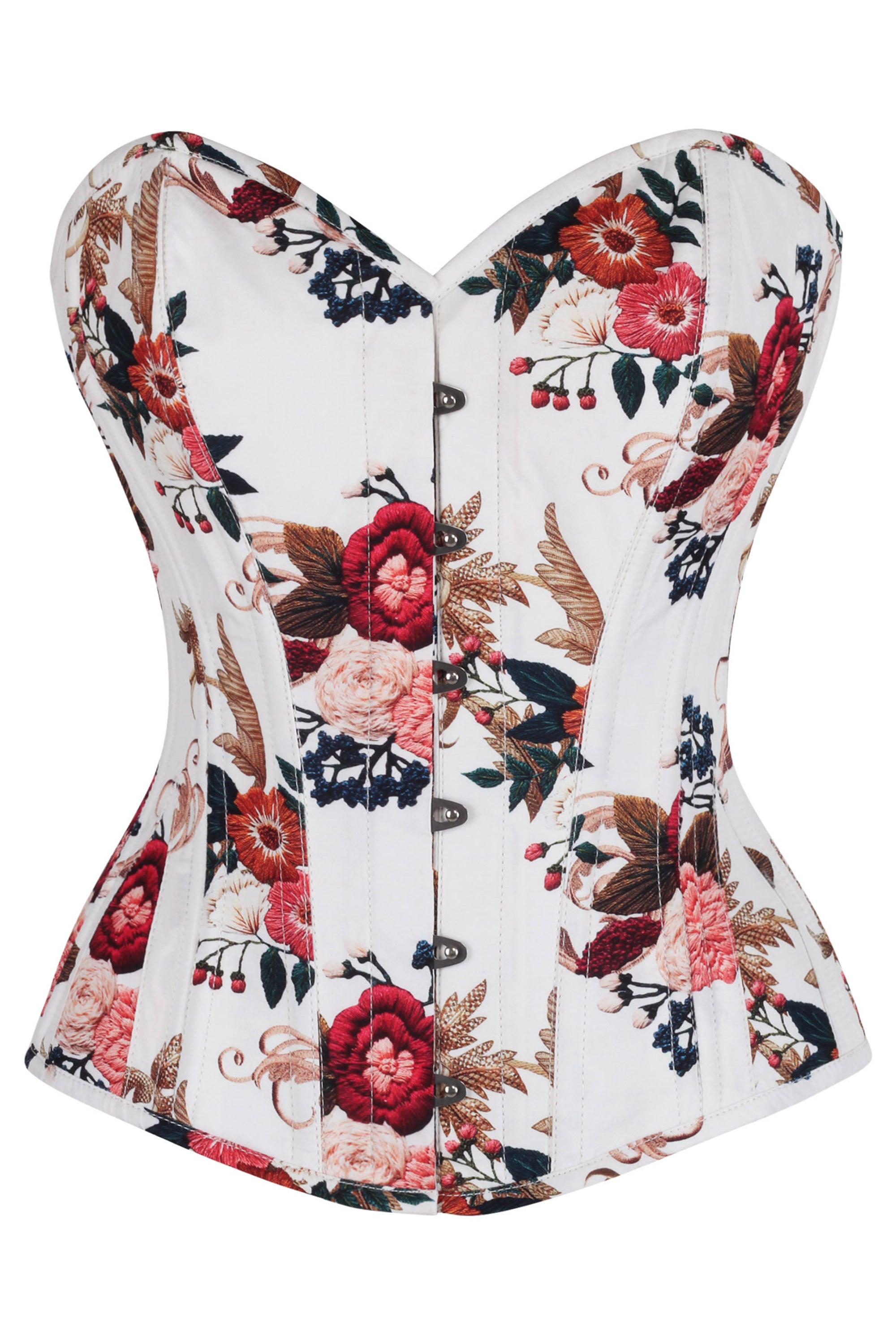 Floral Print Waist Training Overbust Corset - Main Image