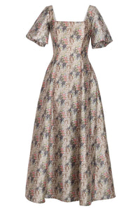 Floral Bloom Corset Dress with Flutter Sleeves