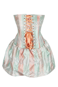 Pastel Dreams Corset Dress with Lace Overlay