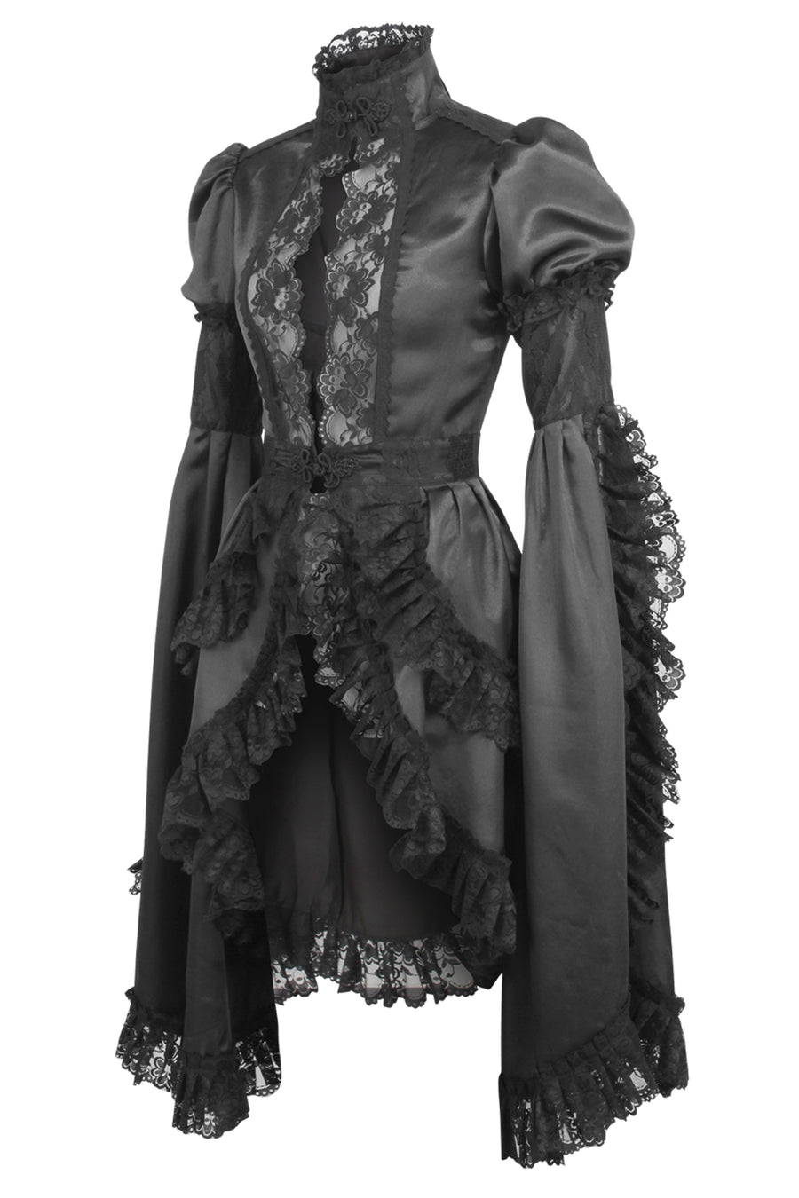 black gothic dress long sleeve Cotton Maxi Dress: Royalcore Bell Ruffle Lace witchy vibes for the atmospheric allure of winter days black gothic dress Widow Gothic