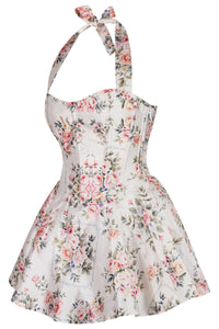 Vintage Rose Halter Corset Dress