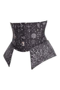 Celestial Alchemy Underbust Corset with Flared Peplum Panels