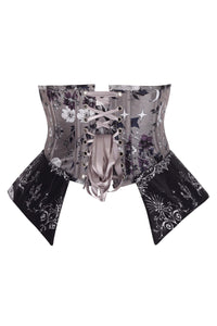 Moonlit Garden Underbust Corset with Gothic Peplum Panels