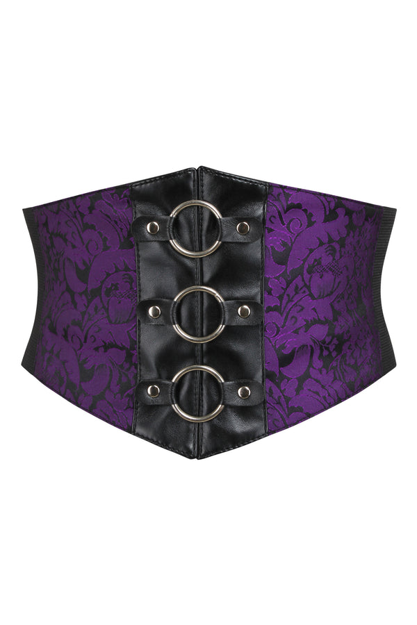 Gothic Purple Brocade Waspie Inspired Belt