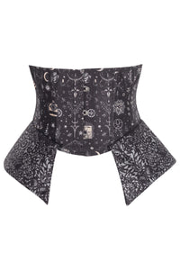 Celestial Alchemy Underbust Corset with Flared Peplum Panels