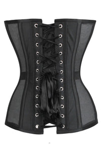 Corset Story WTS605 Black Mesh Corset with Front Zip