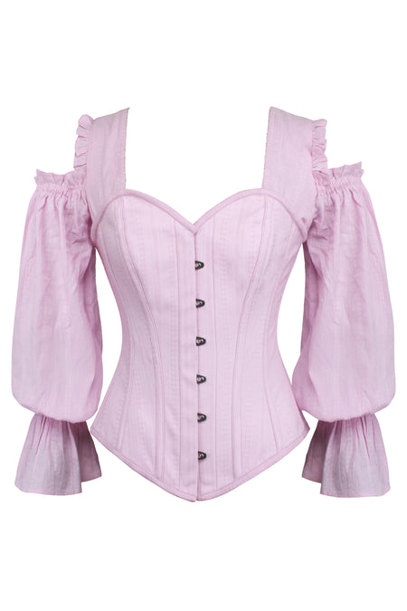 Pale Pink Sleeved Corset