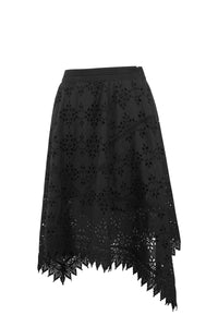 Corset Story SC-090 Jasmine Black Broderie Anglaise Cotton Handkerchief Skirt