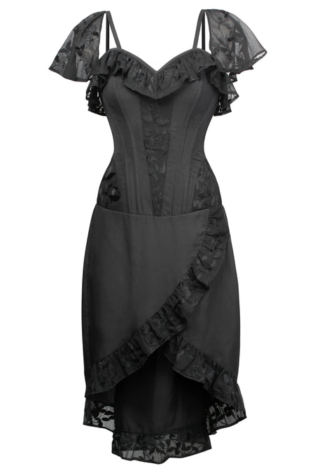 Classy Couture - Black Steampunk Halterneck Corset, Black Steampunk Corset