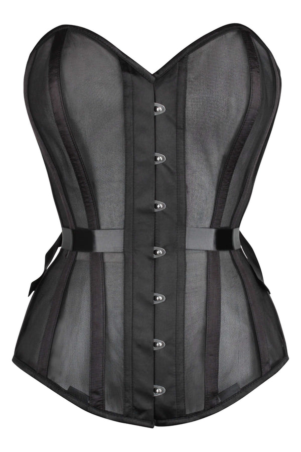 CORSET high quality STORY ND-018 LONG LINE black STEAM PUNK CORSET