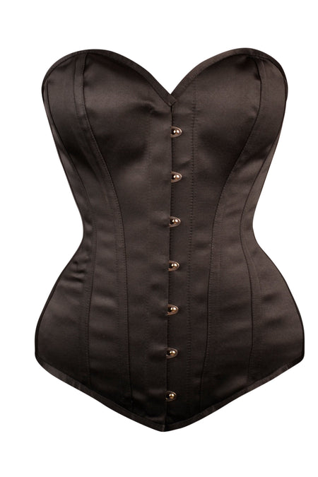 Jutrisujo Black Underbust Corset with Strap Basques and Corsets